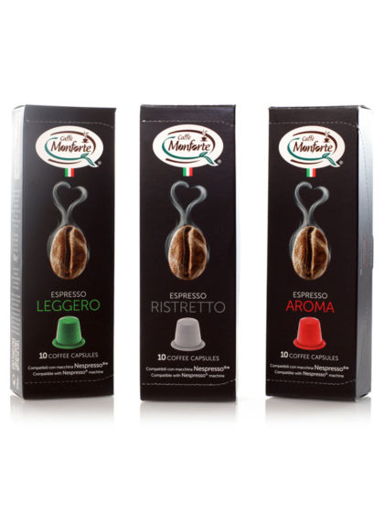 Caffè Espresso Monforte capsule, miscela Ristretto,Aroma,Leggero