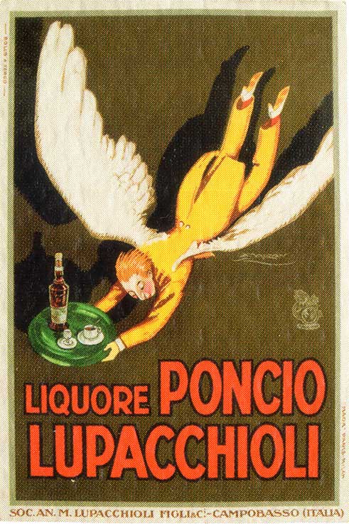 Immagine pubblicitaria A.L.Mauzan anni 1923 per il Poncio Lupacchioli